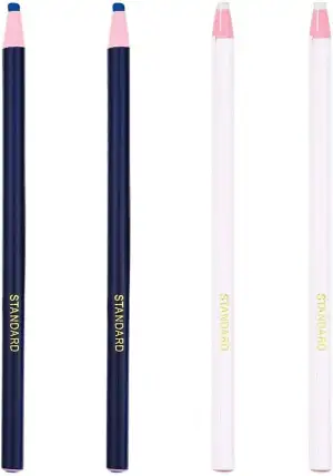 4 Stück Schneiderkreide - Weiß Blau Nähkreide Schneiderkreidestift Stoffkreide M
