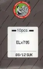 ORGAN 10 Nadeln ELx705 Stärke 80 SUK für Babylock Overlocker und Cover