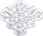 Nähwelt Flach Universal CB Spulen (10 Stück transparent /11,5 mm hoch) für Elna, Janome, Brother, W6, Singer, Carina, Veritas