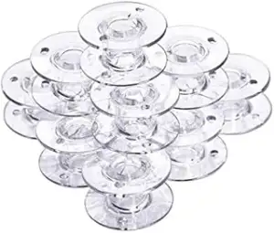Nähwelt Flach Universal CB Spulen (10 Stück transparent /11,5 mm hoch) für Elna,