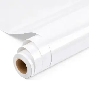 Weiß Plotterfolie Textil Rolle - 30,5 cm x 600 cm, Premium Bügelfolie für Textil