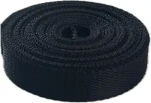 ggm PP-Gurtband Rolle 10 m x 40 mm – Polypropylen Nähband 1,5 mm dick schwarz – 