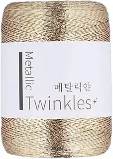 Glitzergarn, Metallic-Garn, 1,0 mm, DIY-Strickgarn, Häkelgarn für Handtaschen, G