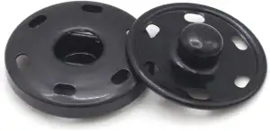 Druckknöpfe aus rostfreiem Metall, 25 mm, 10 Sets