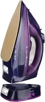 Bügeleisen, 2400W Dampfbügeleisen Kabelloses Dampf Bügeleisen mit Keramiksohle Dampfbügeleisen mit Variabler Dampffunktion, Selbstreinigungs, Sprühwasserfunktion, Antikalk, Tropfstopp