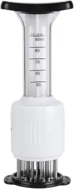 LICAEVEY Edelstahl-Fleischinjektor, Marinade-Zartmacher-Nadelinjektor mit 30 Nadeln für BBQ-Grill...