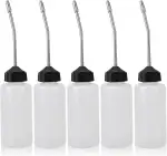 HERCHR 5 Pack Nähmaschinen-Ölspender,Nähmaschinen-Öler/Ölspender Mit Langem Ausguss,Ölflaschen-Abfüllmaschine Mit Langem, Abgewinkeltem Ausguss Weiße Ölflasche Mit Verlängertem Ausguss Ölflasche