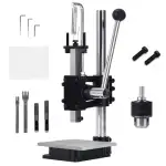 Leder Loch Punch, Lederpresse, Leder Schneidmaschine, ERPHIC Hand-Stickmaschine für Haushandwerker und Lederhandwerker (mit Aluminiumplatte, PP-Platte, 1,5-13mm Klemmchuck)