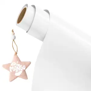 IModeur PU Plotterfolie Textil Weiß – 30,5 x 300 cm Flexfolie Plotter Textil wei