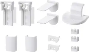 Plissee Ersatzteile Set Klemmträger Zubehör:2 Kit 12 Stück Plissee Klemmträger Z