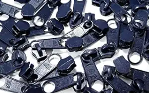 15 Zipper dunkelblau passend für endlos Reißverschluss mit 5 mm Laufschiene