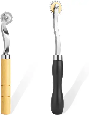 2 Stück Kopierrädchen,Kopierrädchen für Schnittmuster mit Holzgriff,Kopierrädche