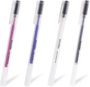 KEARING Hitze löschbare Stoffmarker – 4 Farben Textilstifte mit feiner Spitze – 