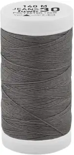 Jeansgarn J30 Nähgarn Ledergarn Sattlergarn Stärke 30, sehr reißfest,140 Meter (0265 - Eisengrau)