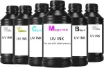 UV Tinte Farbe für Drucker,UV-Tinten-Set für Flachbett-UV-Drucker,6 x 500 ML,UV Tinte,für A3 A4 L805 XP600
