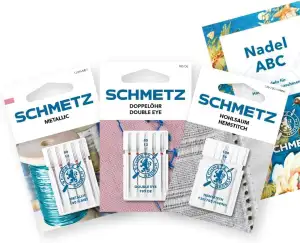 SCHMETZ | 11 Nähmaschinennadeln | Creative Set | Metallic/Doppelöhr/Hohlsaum | S