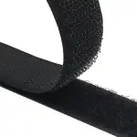 Klettband zum Nähen, aufnähen Set Flauschband + Hakenband Farbe & Größe wählbar (schwarz, 50 mm x 3 m)