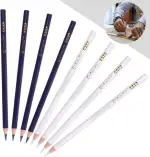 Neerow 8 Stück Schneiderkreide, Schneiderkreidestift, Nähkreide Stoffkreide, Nähen Bleistift, Stoff Marker Stift für Schneiderei Nähen Notizen Basteln (2 Farben)