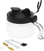 QWORK® Airbrush reinigungsset, Reinigungstopf mit Halter, 5 Reinigungsbürsten, 5 Reinigungsnadeln...