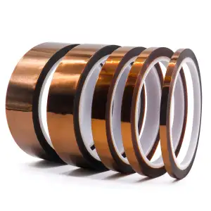 BOMEI PACK 5 Rollen Hitzebeständiges Band Polyimid Film Klebeband Hochtemperatur