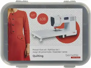 Bernette Nähmaschinen Nähfuß-Set Quilting 6-teilig (b37/ b38), für Zierstiche auf Bekleidung, Accessoires, Taschen, oder quilten