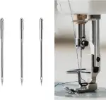 Soiftra Nähmaschinennadeln 60Stk Universalgröße Spitze Overlock Nadeln 90/14 100/16 110/18 Haushaltsnähmaschinen für Jeans Leder Und Stoffe