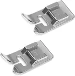 Nähmaschinen Nähfuß, 2 Stück Universal Nähfüße aus Hochwertigem Metall Silber, Präziser Reißverschluss- und Kantenfuß, Robustes Zubehör für Haushaltsnähmaschinen