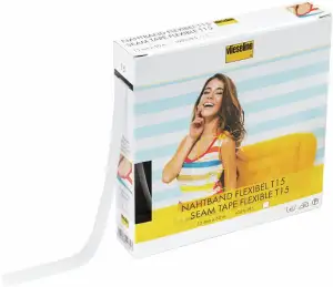 Vlieseline 231051 Nahtband, Plastic, Weiss, 50 Meter Länge x 15 mm Dicke