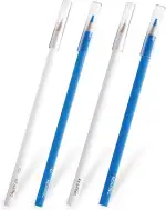 KEARING Schneiderkreide-Set – 4 Stück (2 Nähkreiden & 2 wasserlösliche Stoffkreiden) in Weiß & Blau – ideal für Nähen, Quilten, Sticken & Basteln