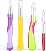 4 Stück Nahtauftrenner, Nahttrenner Professional Fadentrenner Mit Schutzkappe Nahtabscheider Bunte Faden Unpicker Nähen Zubehör für Hand Nähen Sticken Entfernen Unerwünschter Säume