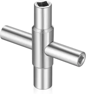 Vierkantschlüssel, 4 Kant Schlüssel 6.5mm/7mm/8mm/9mm, 4 Wege Multifunktionsschl