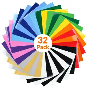 Lya Vinyl Plotterfolie Textil, 32 Stück Flexfolie Plotter Textil 30,5cm x 20,5cm