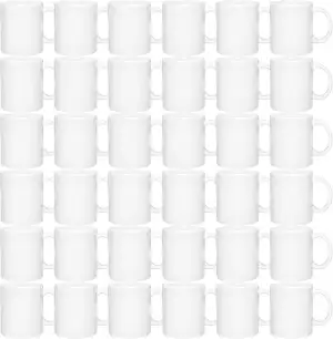 MR.R 36 Stück Sublimationsrohlinge Geschirrspüler Weiß Keramik Kaffeetassen 11oz