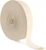 Baumwoll Schrägband 50m Nahtband Gurtband Baumwollband 20mm Beige Baumwolle Köperband Einfassband Webband zum Nähen für DIY Handwerk
