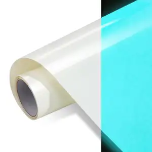 FOSER Plotterfolie Textil, Nachleuchtende Bügelfolie textil, 30,5cm×150cm Transf