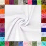 Stoffe Mira Bündchenstoff Feinstrick Schlauchware Coupon Uni - 34cm Schlauchbreite - 95% Baumwolle, 5% Elasthan (40. Weiß 0,5m)