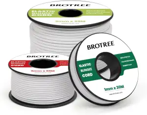 Brotree Gummiband Gummischnur 1mm x 10m Gummikordel Elastische Schnur für Armbän