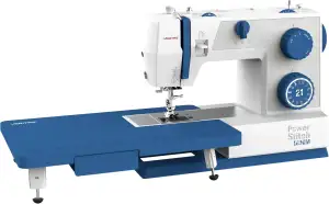 VERITAS Power Stitch Denim Nähmaschine I XXL-Anschiebetisch & Fußpedal I Einfäde