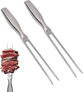 2 Stück Fleischgabel Edelstahl Tranchiergabel mit Ergonomischem Griff Grillgabel
