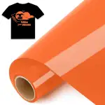 IModeur Plotterfolie Textil Orange – 30,5 x 244 cm Flexfolie Plotter Textil Orange für Silhouette Cameo, Kleidung, Mützen, Hosen, andere Stoffe