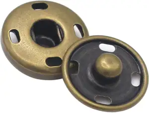 Druckknöpfe aus antikem Messing, zum Aufnähen, rostfreie Druckknöpfe (15 mm), 30