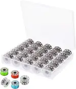 25stück Spulen Nähmaschine,Singer Spulen Für Nähmaschine,Metall Spulen,Mit Spulenbox,Nähzubehör Für Nähmaschine,Für Nähmaschine Metall Unterfadenspule Nähmaschinen Zubehör Für Die Meisten Nähmaschinen