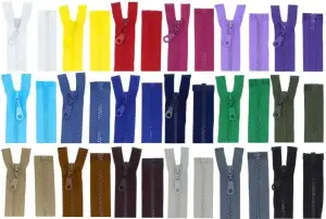 Reißverschlüsse Kunststoff Plastik Reißverschluss grob 5mm teilbar (65 cm, schwarz)