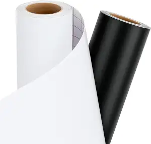 IModeur 30,5 x 458 cm Vinylfolie Plotter Schwarz und Weiß Matt - 2 Rolle Plotter