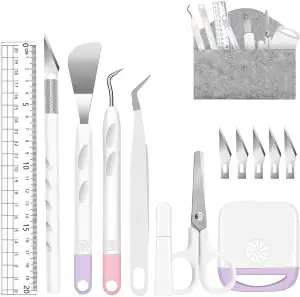 ImnBest Plotter Zubehör,13 Stück Vinyl Jäten Werkzeuge für Cricut Silhouette Unk