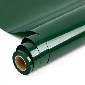 Dunkelgrün Plotterfolie Textil Rolle - 30,5 cm x 600cm, Premium Bügelfolie für T
