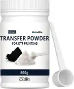 LCL DTF-Pulver Transfer Powder weiß 500g/17.6oz Digitales Transferklebepulver für alle Stoffe DTF-Druck, DTF-vorbehandeltes Transferpulver für alle Stoffe