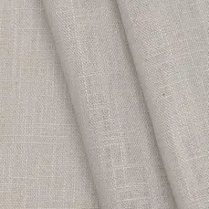 STOFFKONTOR 100% Leinen Stoff Meterware Hell-Grau