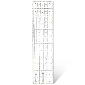 Patchwork Lineal 15x60cm Acryl Antirutsch, Präzises Schneiderlineal mit Winkelan