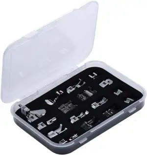 16-teiliges professionelles Nähmaschinen-Nähfuß-Set, Multifunktions-Saumfuß, Ers